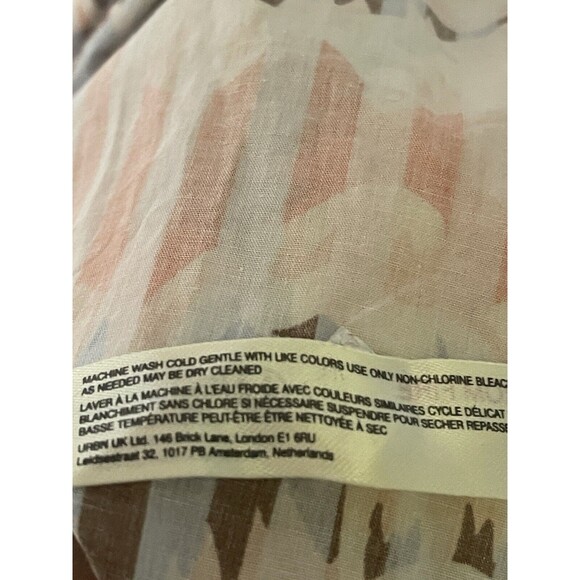 Anthropologie Midi Skirt Button Front Orange Floral Preppy Vacay Boho Sz S NWT - Picture 8 of 9